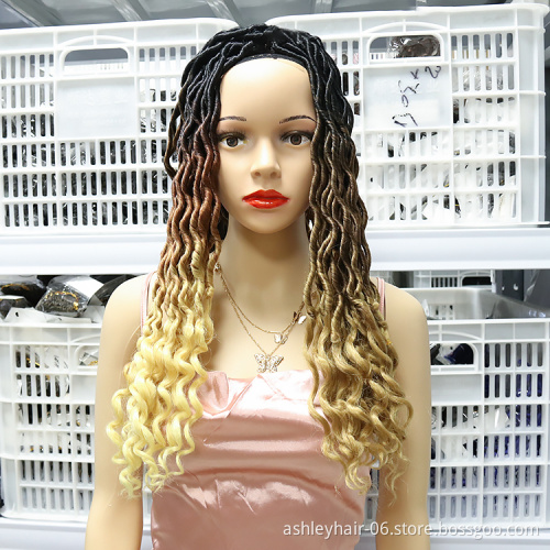 Julianna Gypsy Locs 24 Strands 14 18 24 Inches Locks 10 Pouces  One Colours 3 Tone Straight Wavy Goddess Gypsy Faux Locs Hair